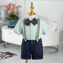 Male Baby Age Dress 2022 New Summer Ocean Air Children Birthday Party Little Suit Boy Gentleman Suit Tide