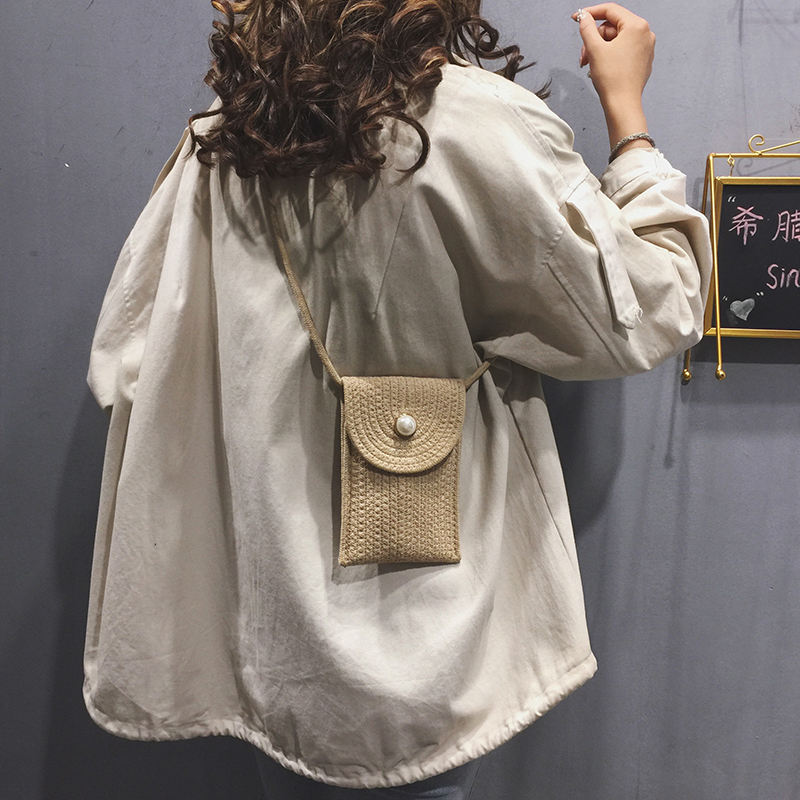 Mùa hè nhỏ tươi túi nhỏ túi nữ 2019 mới phổ biến túi đeo tay đơn đeo tay điện thoại di động Messenger túi vuông nhỏ - Túi xách nữ túi xách nữ hàng hiệu
