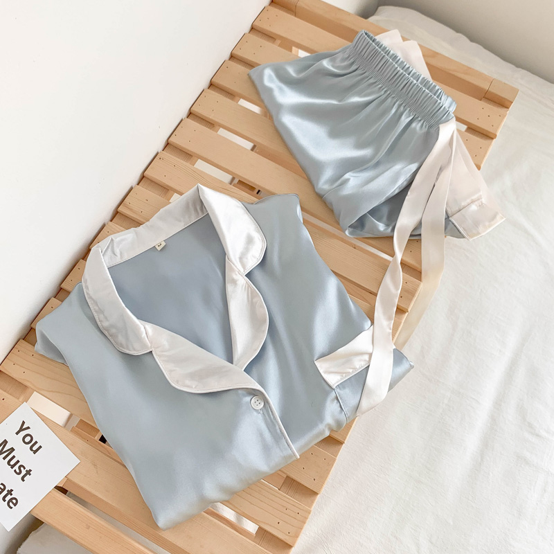 The texture of fried chicken and chicken can't be hidden by VIRRI CIAGA coloured silky pajamas women's thin suit summer