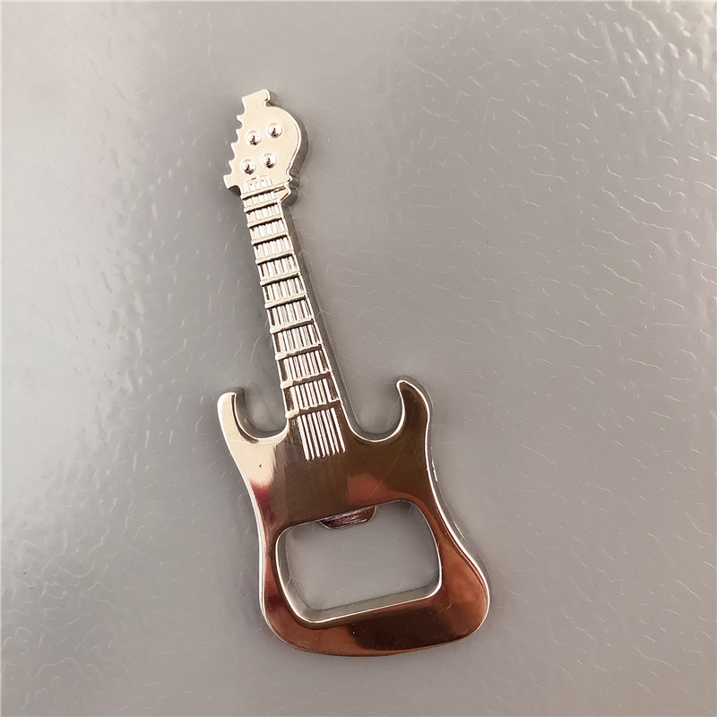 Guitar Beer Corkscrew Refrigerator Sticker Creative Personality Wine Opener Bottle Opener Decorative Powerful Magnet