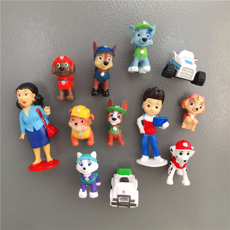 Wang Wang Team Refrigerator Sticker Magnet Cute 3D Cubism Brave Dogs Big Adventure Standout Animal Cartoon Fridge Sticker