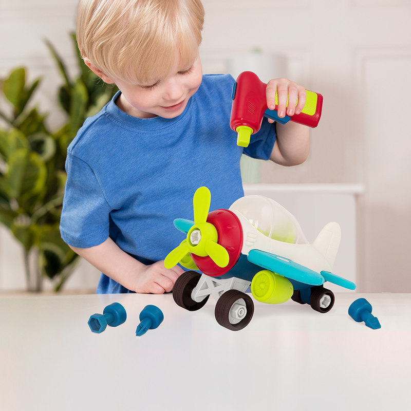 More than Lebtoys Child screw nut electric drill tool Disassembly Assembly Repair Aircraft Boys Toys 2 Years-Taobao