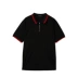 Tây nam 2019 hè nam mới cotton màu đen ve áo giản dị Áo sơ mi cộc tay ngắn tay nam 10792207 - Polo áo polo form rộng Polo