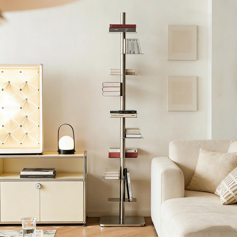 Designer Story Bookcase Invisible Bookshelf Creative Ins-Style Rotating Multi-Layer Iron Art Display Floor Stand Designer Story Bookcase Invisible Bookshelf Creative Ins-Style Rotating Multi-Layer Iron Art Display Floor Stand