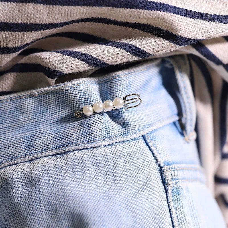 Trousers waist trousers change small artifact female pins waist anti-light waist adjustment buckle fixed clothes brooch 2021
