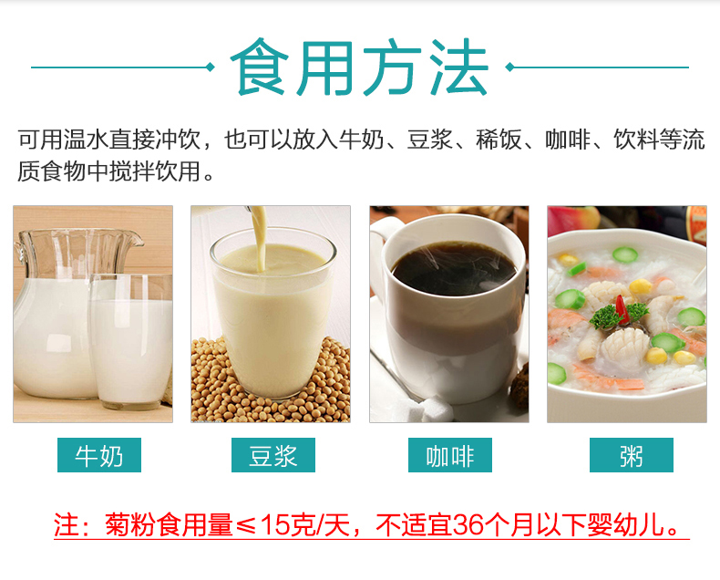 活乐优 比利时进口原料 100%纯菊粉 水溶性膳食纤维 550g 改善便秘 图2