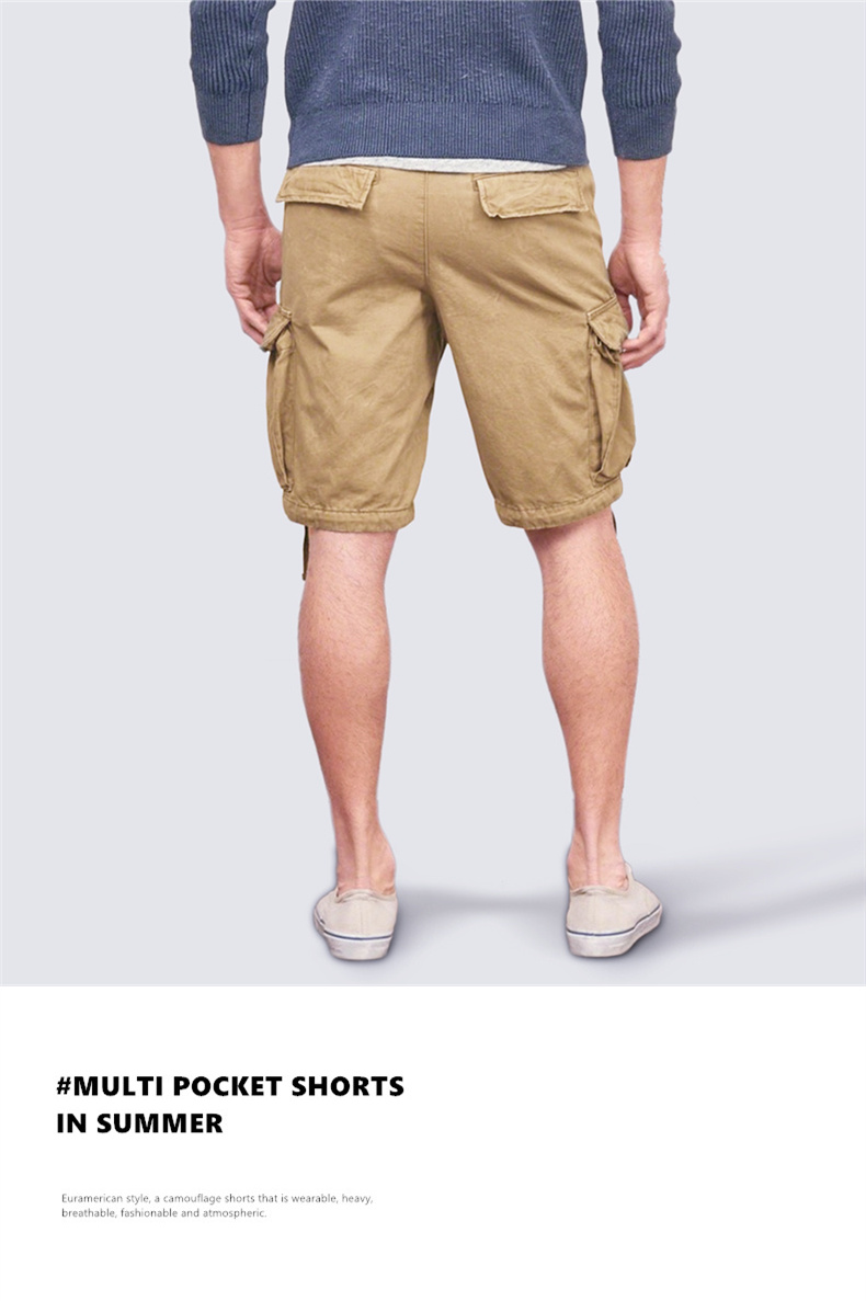 NBW sản phẩm mới quần short nam mùa hè lỏng lẻo năm điểm túi thường màu cotton rắn xu hướng thời trang giới trẻ thời trang nam