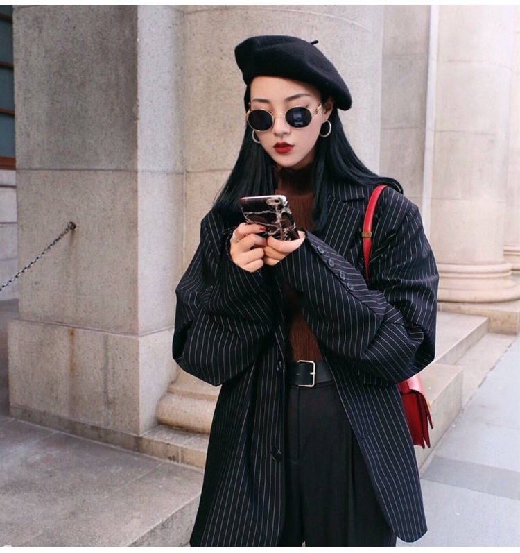 Phiên bản Hàn Quốc của xu hướng người dân retro hip hop net màu đỏ với kính râm gọng tròn kính râm nam tròn 8010 kính gm southside