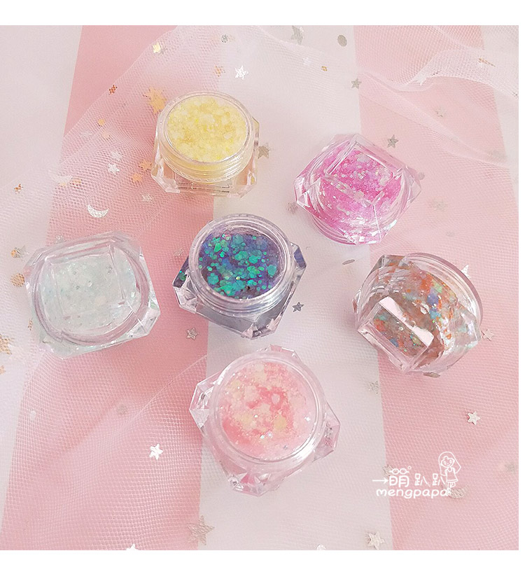 Mengmei keo-miễn phí sinh viên giai đoạn trang điểm bóng mắt cô gái tim gel kem sequins trang điểm nàng tiên cá cân cao bóng sáng bóng phim bảng mắt hàn quốc