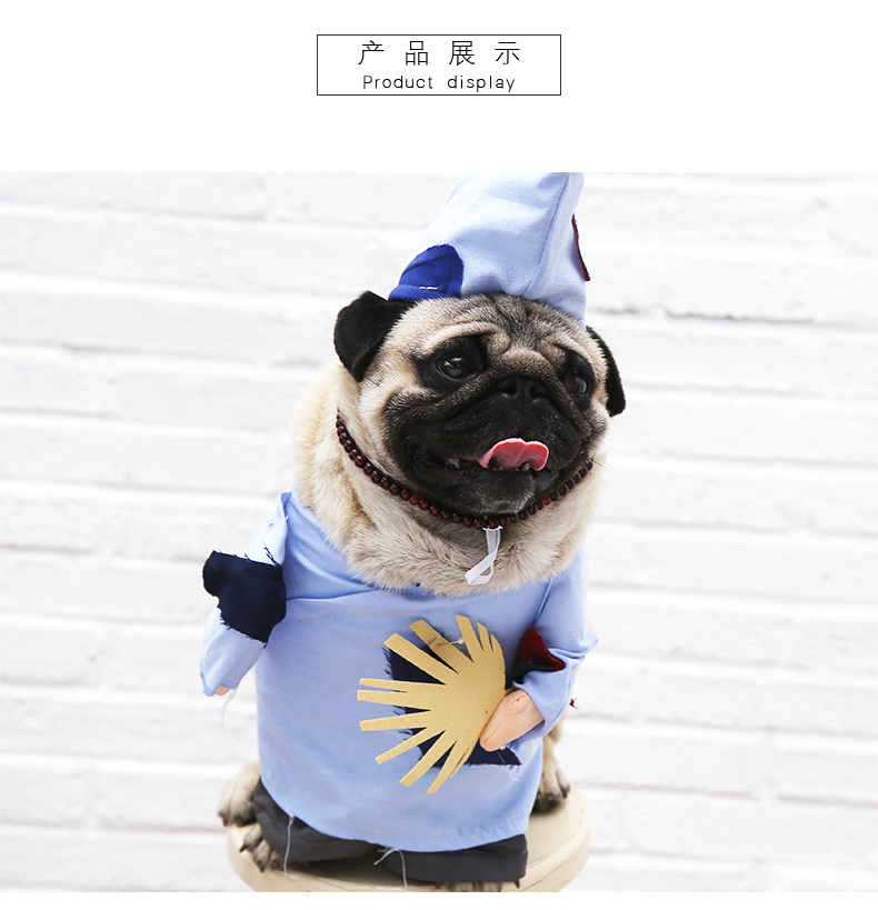Lắc cùng quần áo chó, Ji Gong, trang phục ngộ nghĩnh, mùa xuân và mùa hè, mèo Teddy, quần áo ngộ nghĩnh, quần áo thú cưng - Quần áo & phụ kiện thú cưng áo cho chó phốc