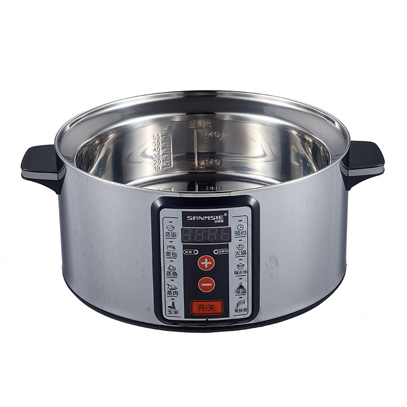 Sam S 32cm Electric Steamer Pan Bottom home Electric Steam Cage Wood Barrel Rice Cooking Noodle Pan Cooking Stockpot diameter 30cm