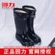 Pull-back rain boots for men, acid-resistant rain boots, waterproof medium and high-top summer short-tube overshoes, rubber shoes, non-slip and wear-resistant water shoes for men