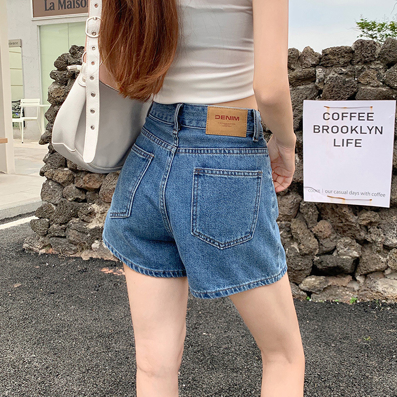 Vintage High-Waisted Petite Denim Ultra-Short Shorts for Women 2024 Summer New American Style Slimming A-Line Wide-Leg Pants Vintage High-Waisted Petite Denim Ultra-Short Shorts for Women 2024 Summer New American Style Slimming A-Line Wide-Leg Pants