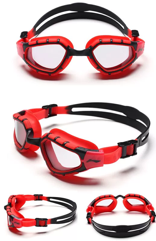 Kính râm trẻ em Li Ning nam và nữ thanh niên kính lớn chống sương mù kính bơi - Goggles kính bơi nữ