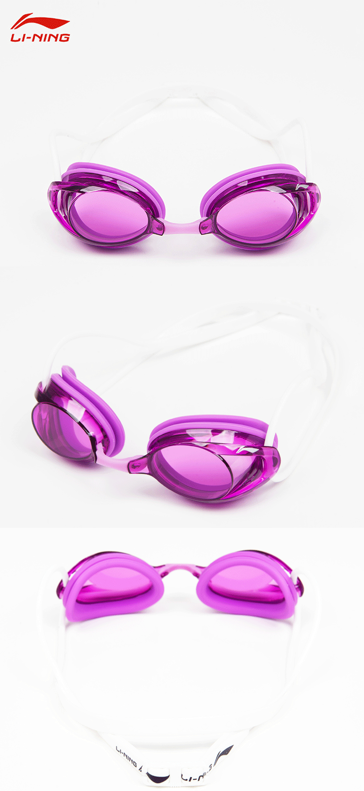 Kính râm Li Ning đích thực HD chống nước phủ sương mù đua chuyên nghiệp kính bơi kính bơi UV - Goggles kính bơi người lớn