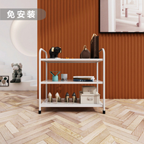 Shoe rack Easy multilayer Home light lavish door Shoe cabinet Dust-proof Nordic Wind Stainless Steel Indoor Good Looking Containing Net Red