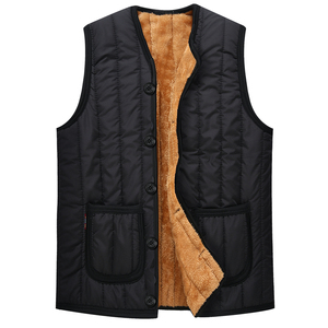 保暖加绒加厚秋冬款男士中年马甲爸爸装