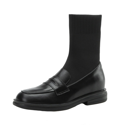 Martens, обувь для кожаной обуви в английском стиле, высокие универсальные демисезонные эластичные короткие сапоги, в британском стиле, из натуральной кожи