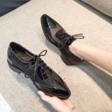 Дышащая летняя тонкая сетчатая обувь в английском стиле для кожаной обуви с заостренным носом, в британском стиле