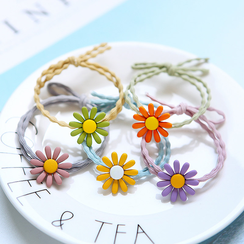 Korean version of the net red ins Hyuna flower hair circle Female girl cute bracelet dual-use tie head rubber band hair circle Hair circle