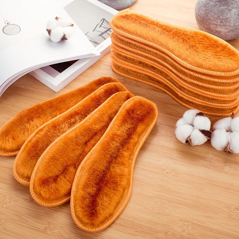 10 pairs of winter high-quality warm insoles for men and women breathable sweat-absorbing deodorant thickened velvet soft wool felt cotton insoles