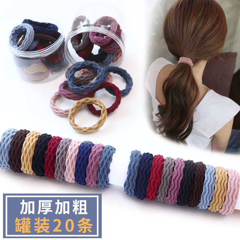 Seamless hair ring High elastic band adult tie hair thick hair ring Female tie hair Korean simple children's jewelry