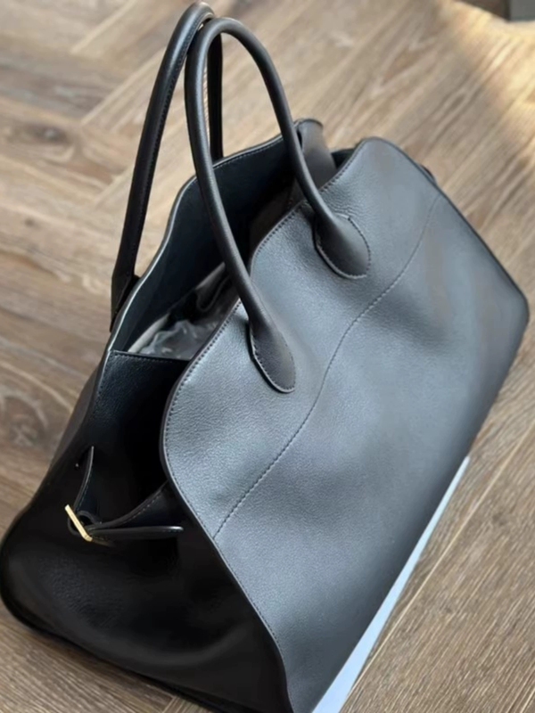 Minimalist Tr Handbag Commuter Bag Margaux Tote Bag Genuine Leather Large Capacity Laptop Bag Row Dong Jie Same Style 15