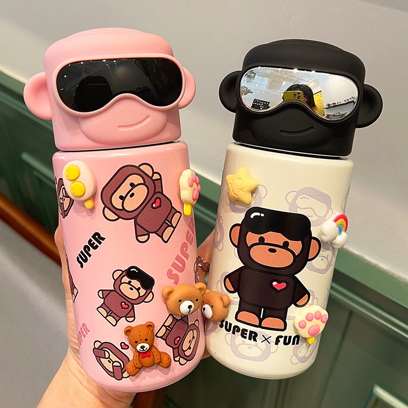 Net Red Couple Insured Cup Boys High Yan value Ins original Cebu Wind Cup Cute Water Glass Female Creative Kettle Portable