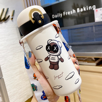 Student thermos cup female ins Harajuku Feng water cup simple fresh Mori cute girl Cup creative portable small