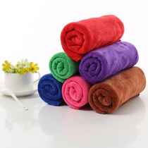 Microfiber thickened super absorbent towel Beauty salon barber shop car wash special towel Dry hair towel does not lose hair