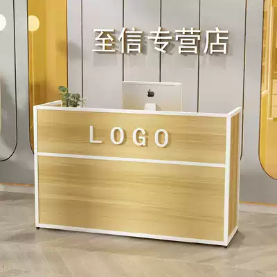 Simple and modern cash register counter Bar counter Shop Small reception desk Beauty salon women's store front desk Reception desk