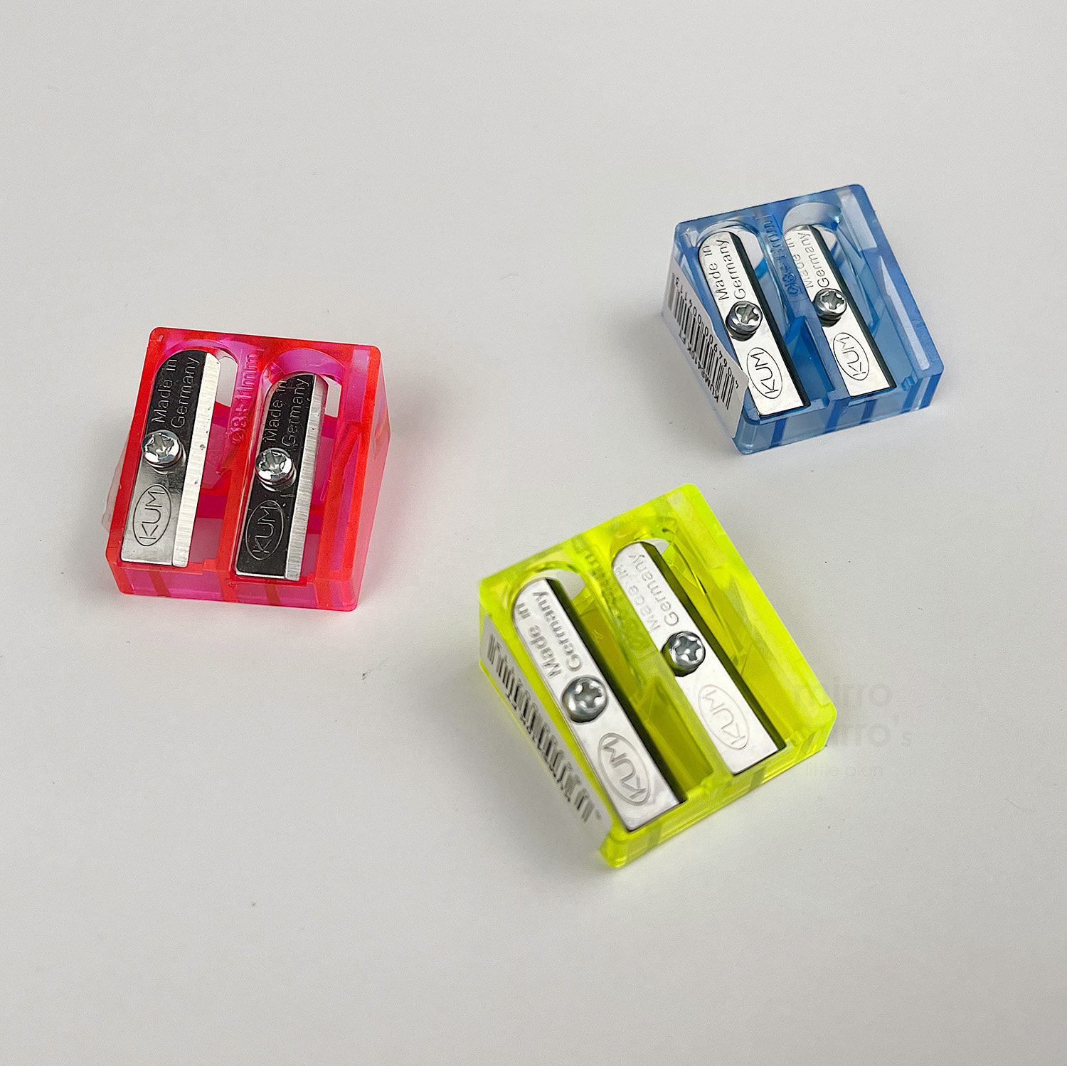 German system of DELTA K U MKUM FLUORESCENT POWDER TRANSPARENT PLASTIC GIANT PENCIL DOUBLE HOLES INS WIND STUDENTS SHARPENED PENCIL SHARPENERS