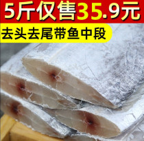 Fresh carp in the middle section of the whole box East China Sea extra large belt fish section large knife fish seafood fresh frozen fish Shunfeng