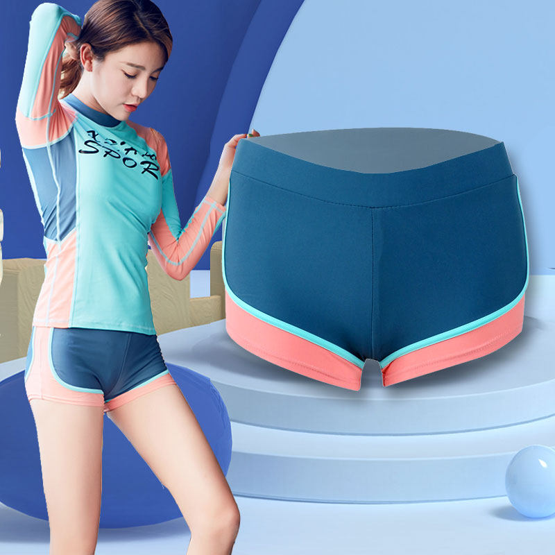 New Bikini Swimming Suit Women's Boxer Conservative Sports Swimming Trunks Safety Pants Leggings Anti-disappearing Underwear