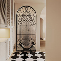 French light luxury living room glass screen Nordic partition wall entry porch decoration bedroom block household small apartment