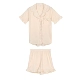 Абрикосовый комплект, шорты, короткий рукав