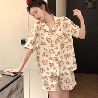 8392# Шорты с короткими рукавами и лацканами Yuanyu Rabbit