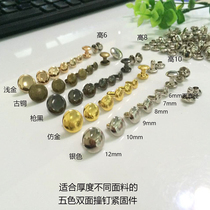 Double Sided Rivets Diy Bags Accessories Flat Head Ram Wallet Shoes Fixed Round Head Letter Rivets Metal Bifacial Buckle