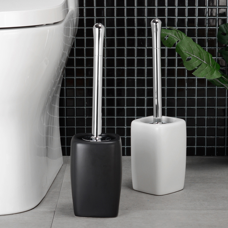 European fashionable sanitary Spirella silk pury I and contracted galaxy dumb face ceramic toilet brush a black and white