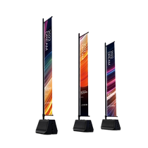 Outdoor sand-filled water-filled Roman road flag windproof flagpole iron advertising knife flag custom-made sales department flagpole