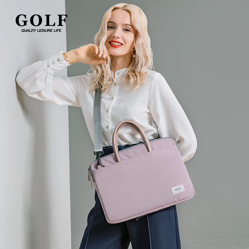 Golf Simple and Lightweight Computer Bag for Men and Women 14inch Laptop Business Bag Women's Fashion Handbag Work Bag
