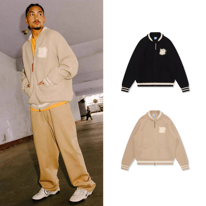Off-Season Clearance Sale at a Loss, Five-Star Undefeated American-Style Yuanbao Stitch Lapel Casual Knit Cardigan Sweater Jacket