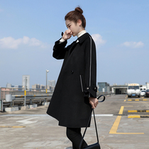 Double-sided cashmere coat womens long model 2021 Winter new high-end small man popular thickened woolen woolen coat