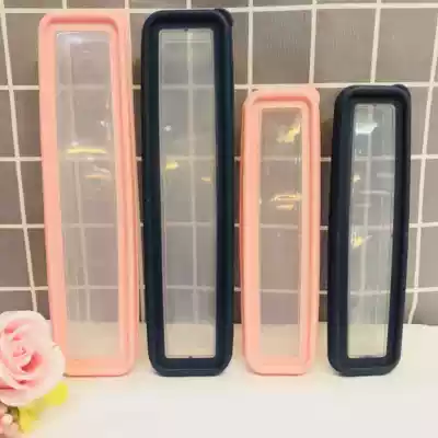South Korea imported pink blue transparent spoon chopsticks box tableware box plastic box tableware storage box