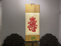 (Fuzhi also) Chinese Characteristics Handicraft Ulxian Cut Paper Songbai Birthday Hanging Paintings for the Elderly to Live Life Preferred Gifts