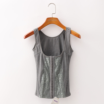 (Ni) Shopping Mall Brand Discount Bodywear Adjustable Lace Splicing Sexy Belly Controlling Elastic Vest 3E130