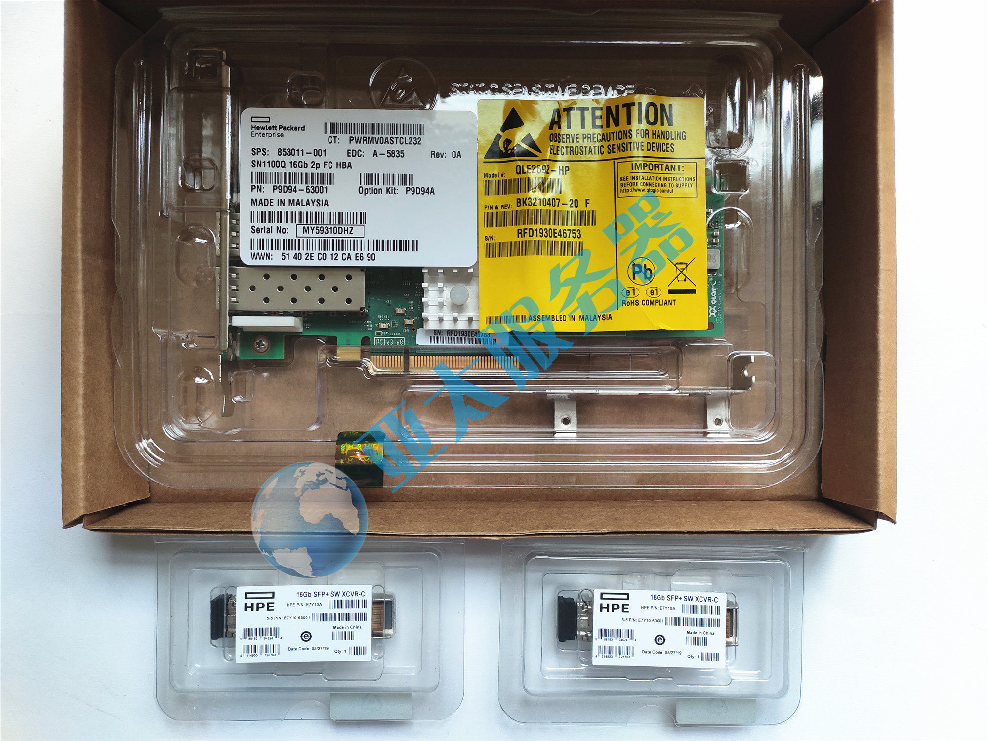 New Original HP QLE2692 P9D94A SN1100Q 16Gb HBA Card Dual Port FC 2P