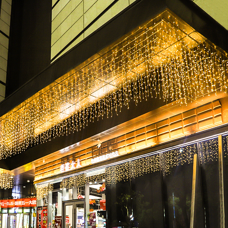 Led colored light flashing light lamp string full of Star lights Ice Lanterns Waterfall Light Curtain stars Lamp door head overhanging ceiling Ceiling Lamp