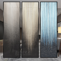 Modern art glass screen partition living room entrance background wall shoe cabinet double-sided dry and wet area separation customization