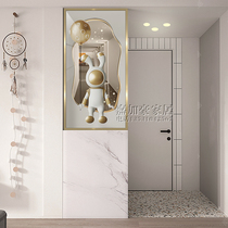 Modern art glass living room entrance cabinet screen shoe cabinet bathroom wet and dry separation half wall partition customization